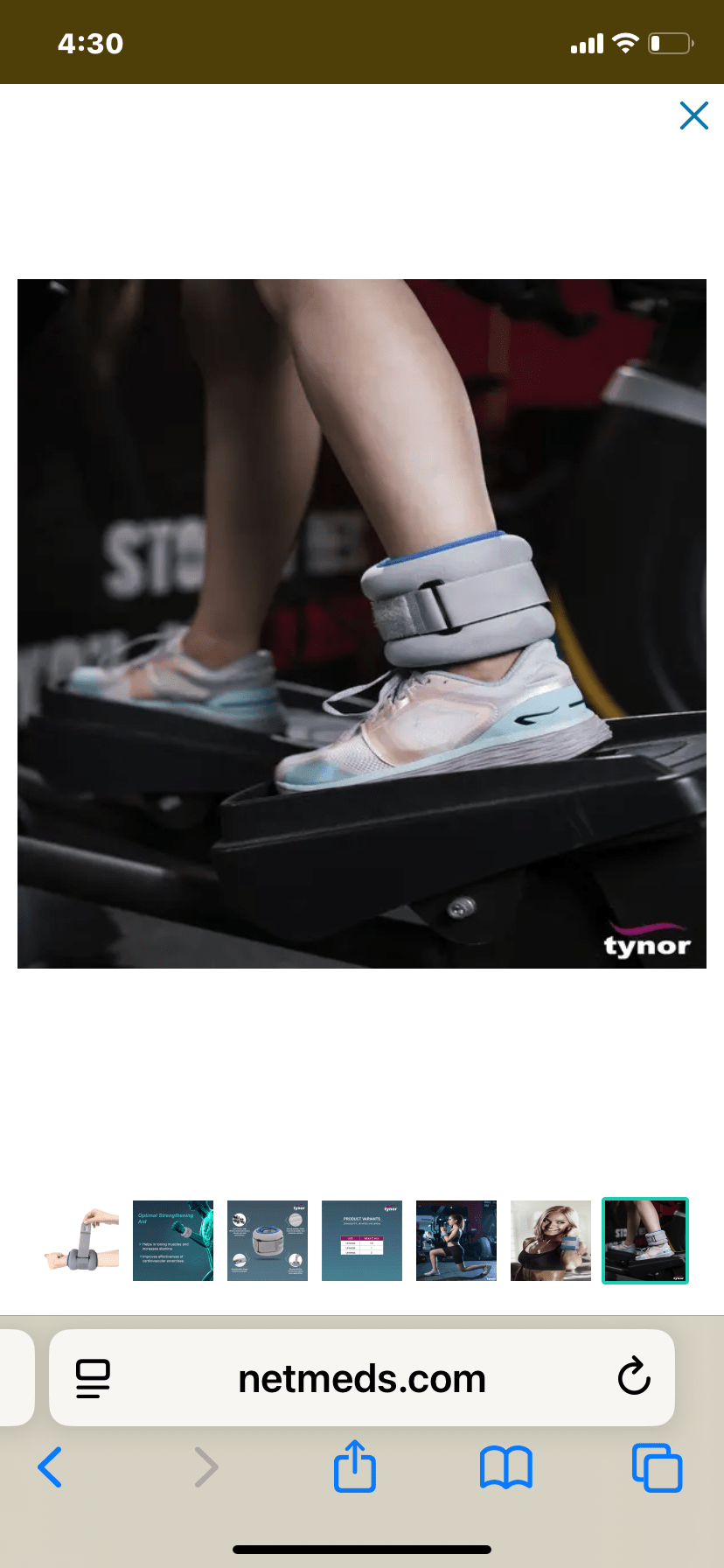 Tynor 1/2 Kg Weight Cuff - Global Surgicals