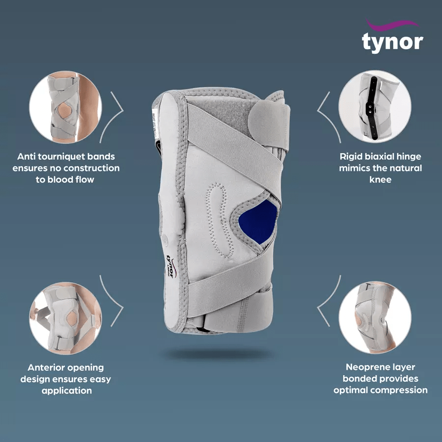 Tynor OA Knee Support - Neoprene Right Varus/Right Valgus - Global Surgicals