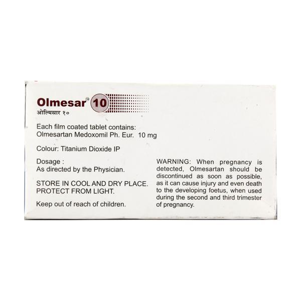 Olmesar 10mg Tablet 15'S