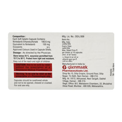 NINDANIB 150 Capsule 10's