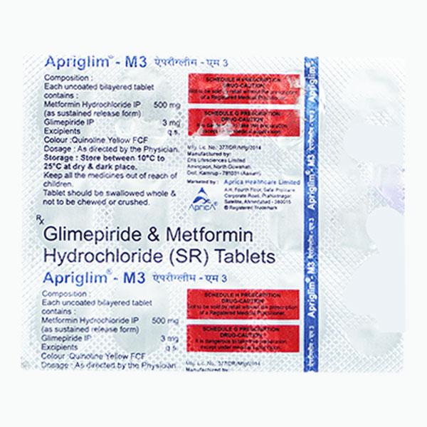 APRIGLIM M 3mg Tablet 15's