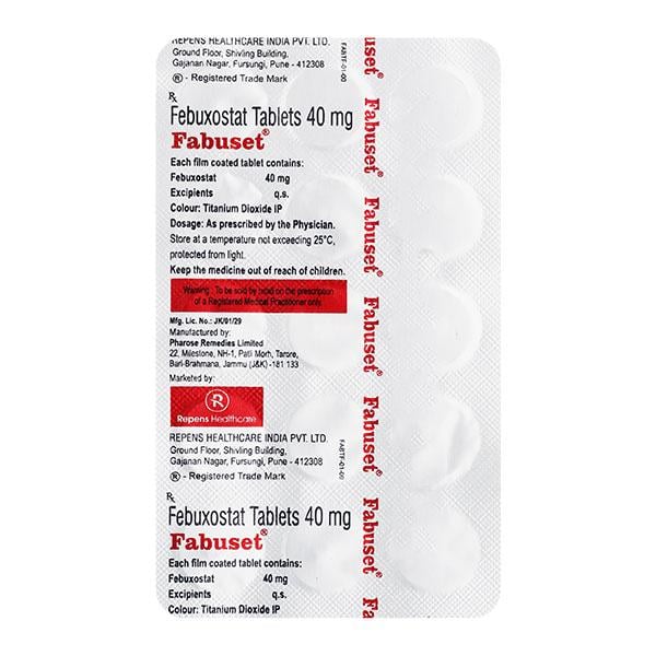 FABUSET 40 Tablet 15's