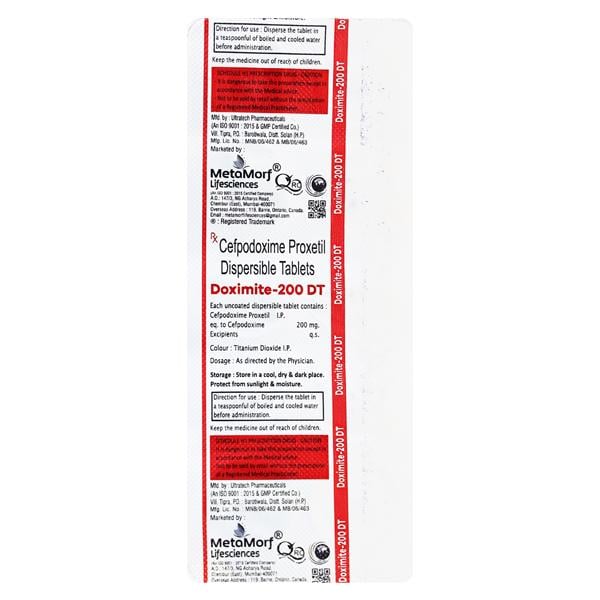 DOXIMITE 200 DT Tablet 10's
