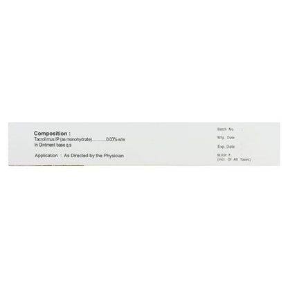 ATOGRAF 0.03% Ointment 20gm