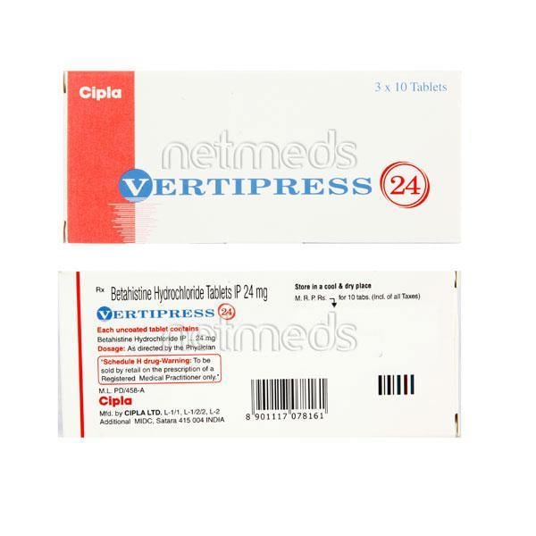 Vertipress 24mg Tablet 10'S