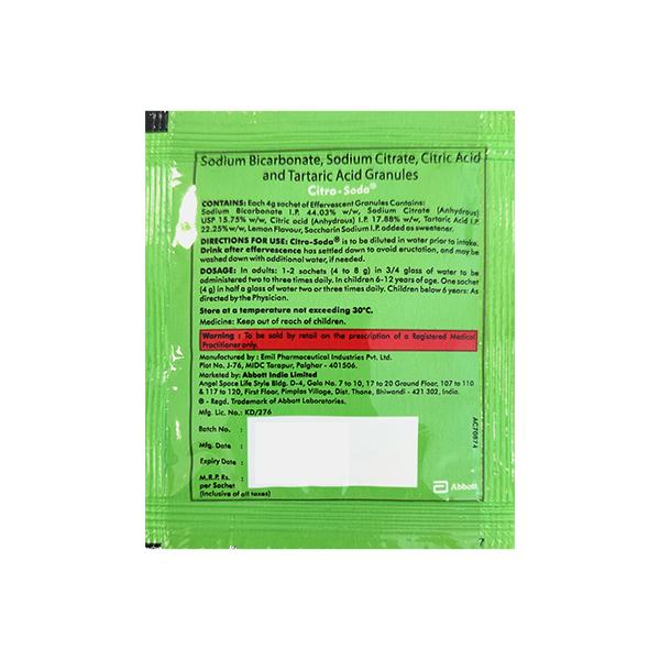 Citro Soda Sugar Free Citrus Flavour Sachet 4Gm