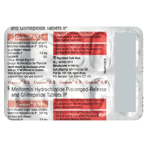 Gemer 0.5mg Tablet 10'S