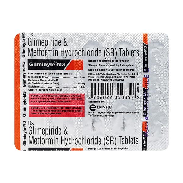 GLIMINYLE M 3mg Tablet 10's