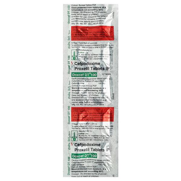 Doxcef DT 100mg Tablet 10'S