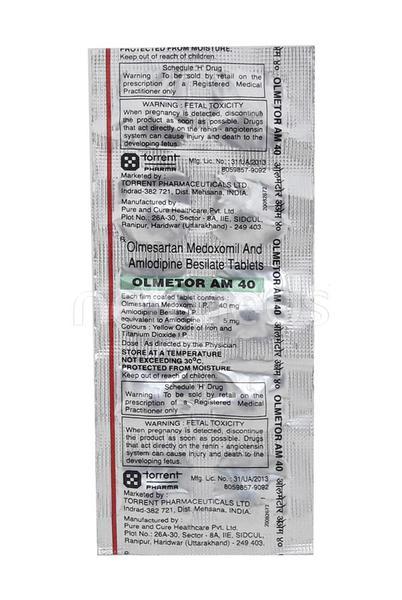 Olmetor AM 40mg Tablet 10'S