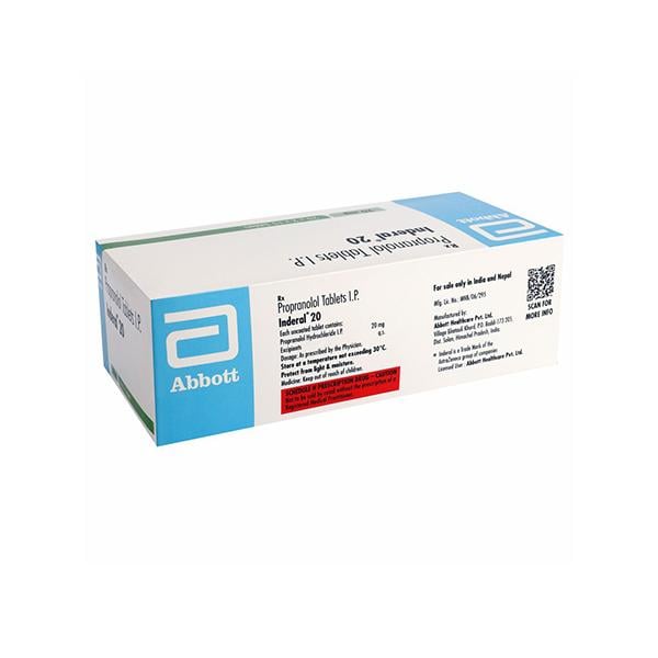 Inderal 20mg Tablet 15'S