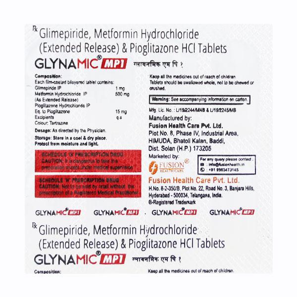 GLYNAMIC MP 1 Tablet 10's