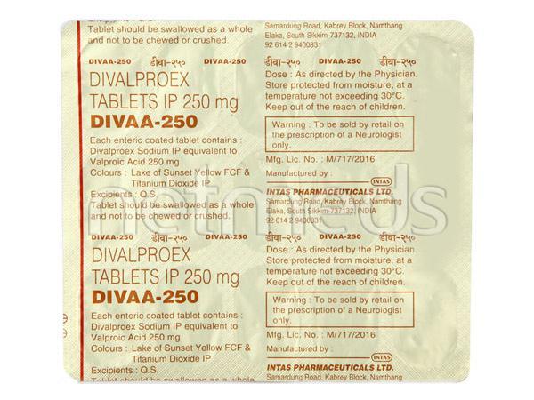 Divaa 250mg Tablet 15'S