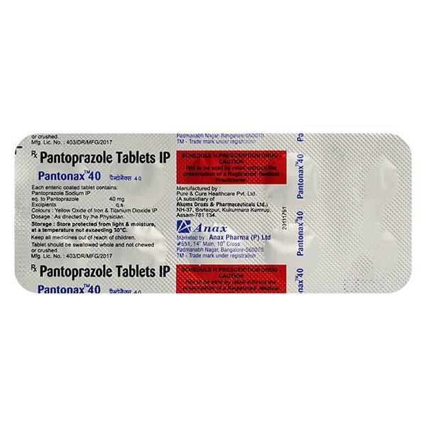 PANTONAX 40mg Tablet 10's