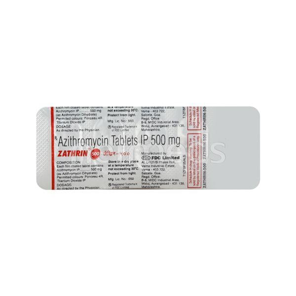Zathrin 500mg Tablet 5'S