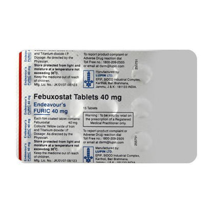 Furic 40mg Tablet 15'S