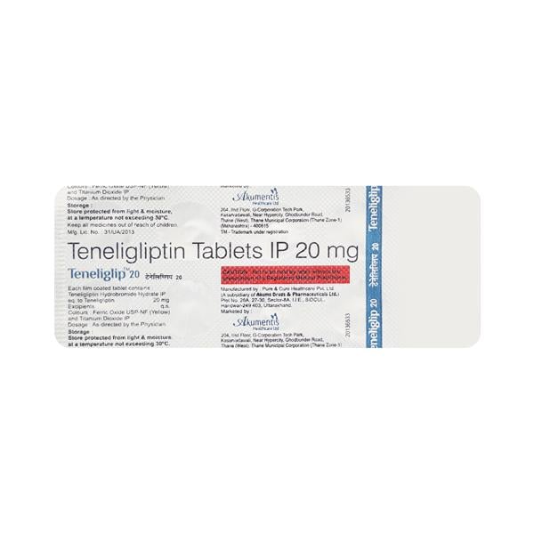 Teneliglip 20mg Tablet 10'S
