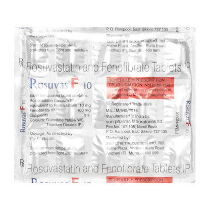 Rosuvas F 10mg Tablet 15'S