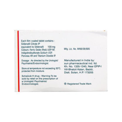 Caverta 100mg Tablet 4'S