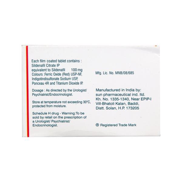 Caverta 100mg Tablet 4'S