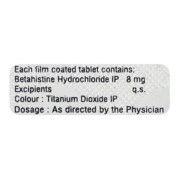 Vertirest 8mg Tablet 10'S