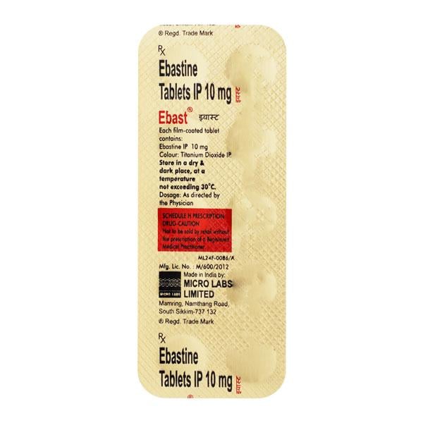 Ebast 10mg Tablet 10'S