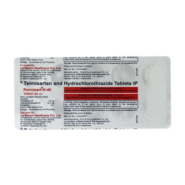 Relmisart H 40/12.5mg Tablet 10'S