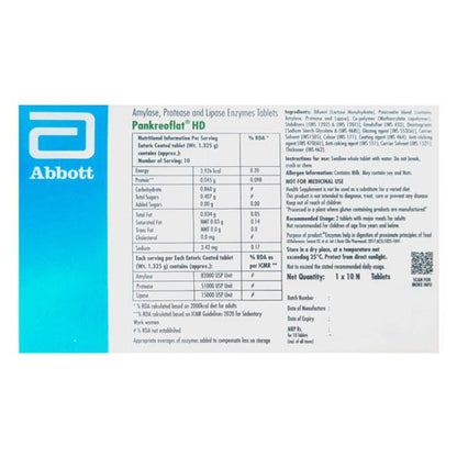 PANKREOFLAT HD GLUTEN FREE Tablet 10's