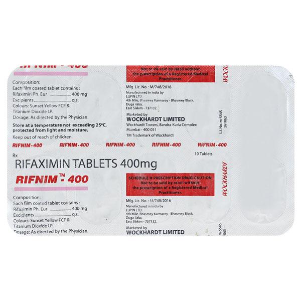 Rifnim 400mg Tablet 10'S