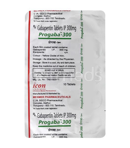 Progaba 300mg Tablet 10'S
