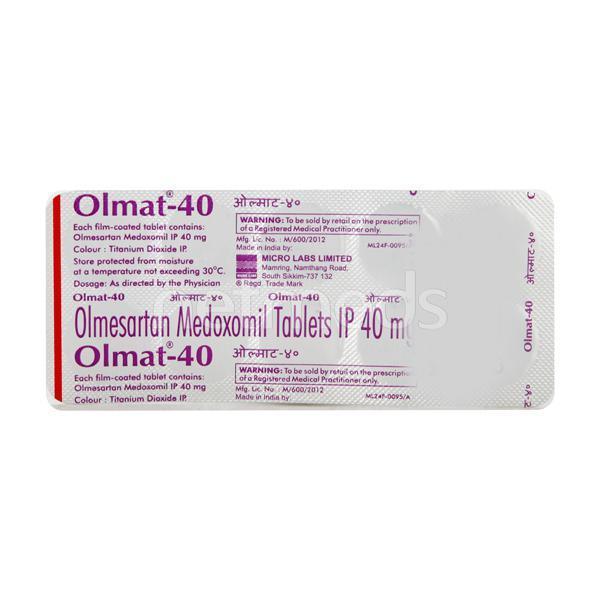Olmat 40mg Tablet 10'S