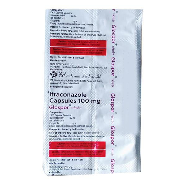 GLOSPOR 100 Capsule 10's