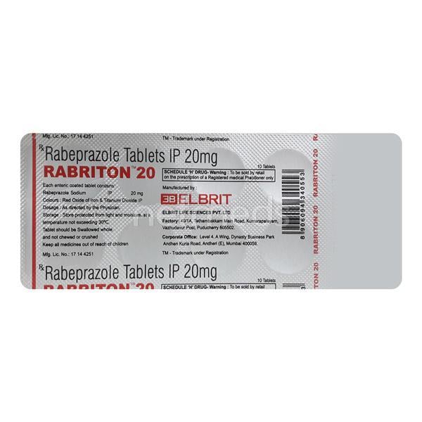 Rabriton 20mg Tablet 10'S