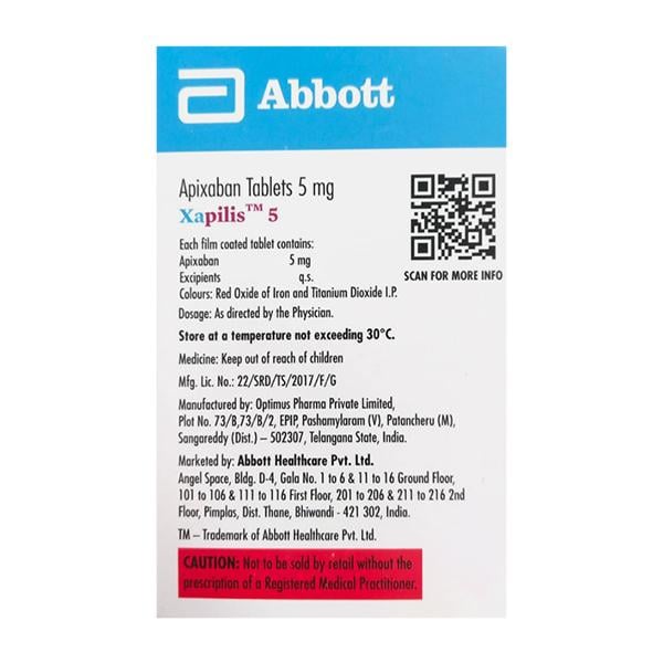 XAPILIS 5 Tablet 10's