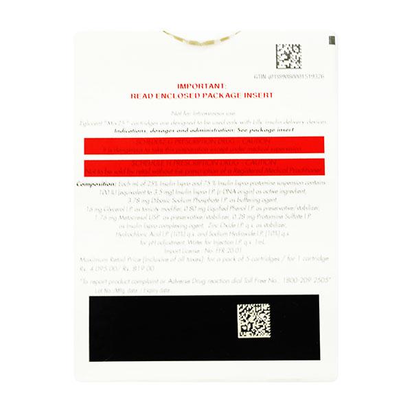 Eglucent Mix 25 100IU Cartridge 3ml