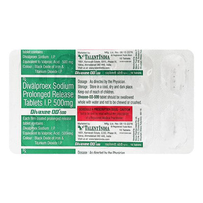 Divaxee OD 500mg Tablet 10'S