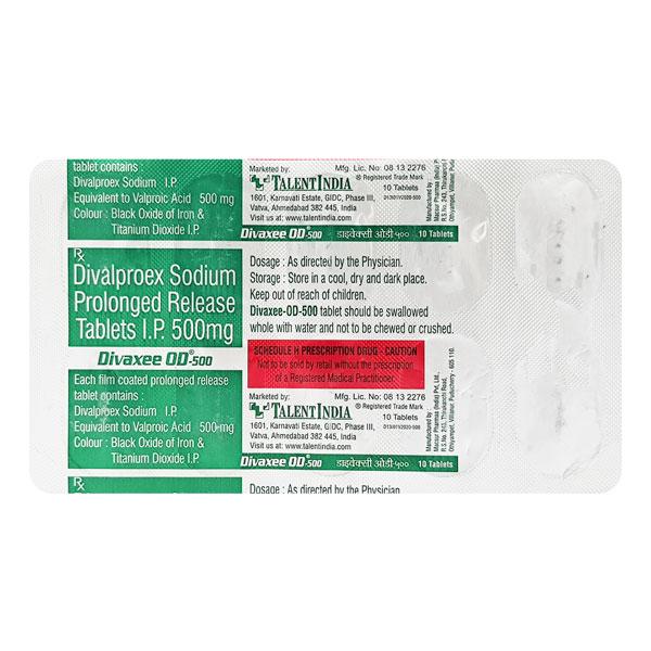 Divaxee OD 500mg Tablet 10'S
