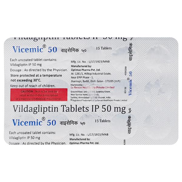 VICEMIC 50mg Tablet 15's