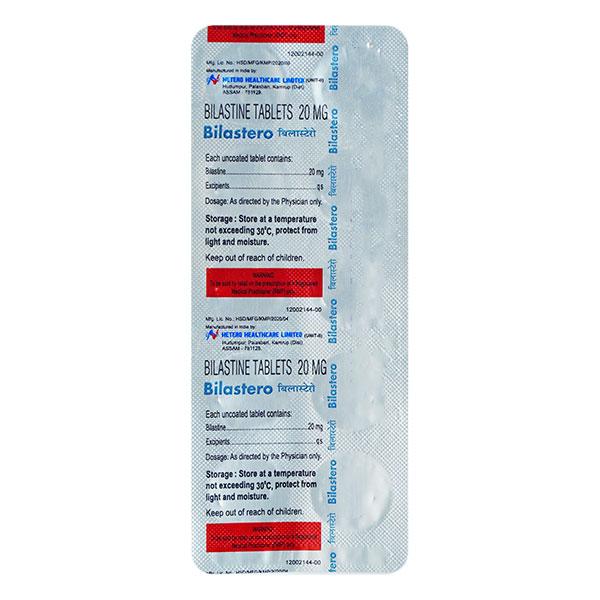 BILASTERO 20mg Tablet 10's