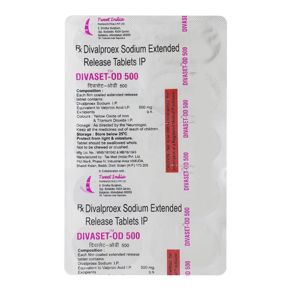 DIVASET OD 500mg Tablet 10's