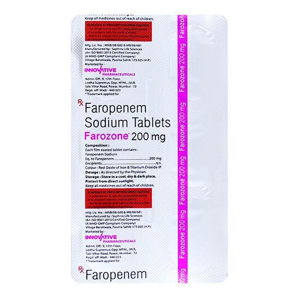FAROZONE 200mg Tablet 6's