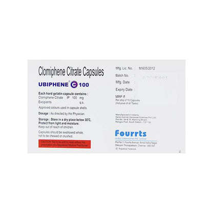 UBIPHENE C 100 Capsule 10's - Global Surgicals