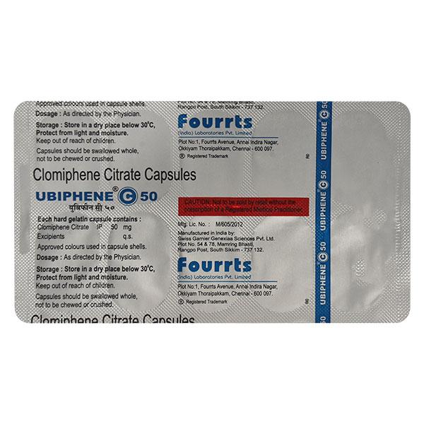UBIPHENE C 50 Capsule 10's - Global Surgicals