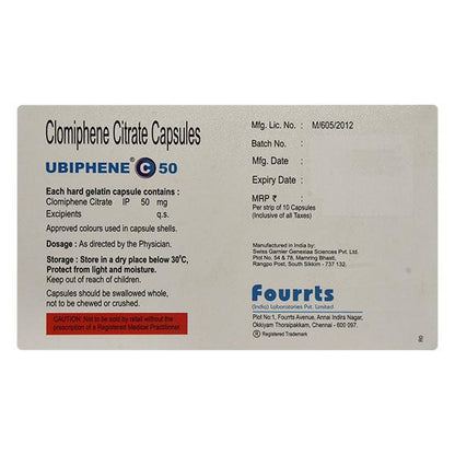 UBIPHENE C 50 Capsule 10's - Global Surgicals