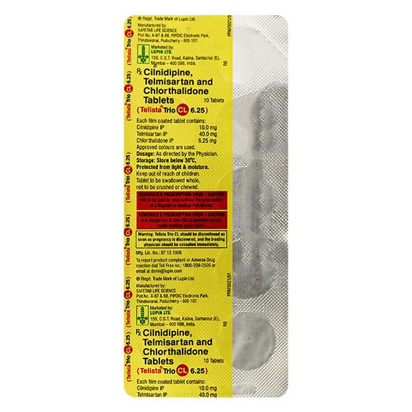 Telista Trio CL 6.25mg Tablet 10'S