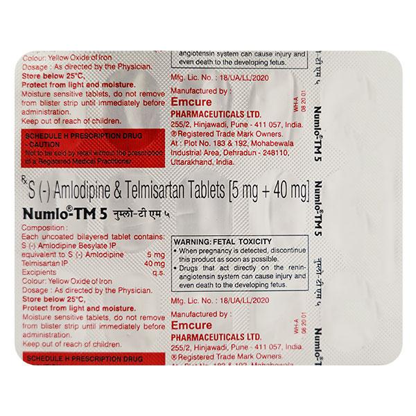 NUMLO TM 5mg Tablet 15's