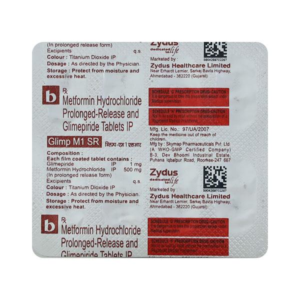 GLIMP M SR 1mg Tablet 10's