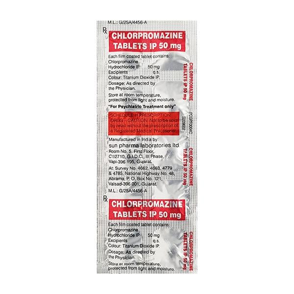 Chlorpromazine 50mg Tablet 10'S
