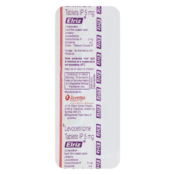 Elriz 5mg Tablet 10'S