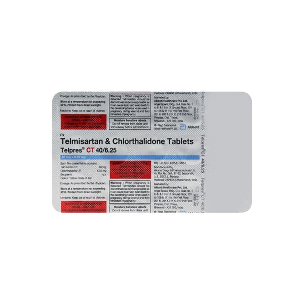 Telpres Ct 40/6.25Mg Tablet 15's
